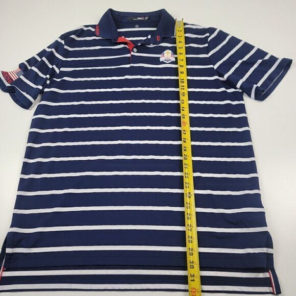Ralph Lauren RLX USA Sz Large Blue Red Striped Performance Golf Polo Shirt Mens - Picture 9 of 9